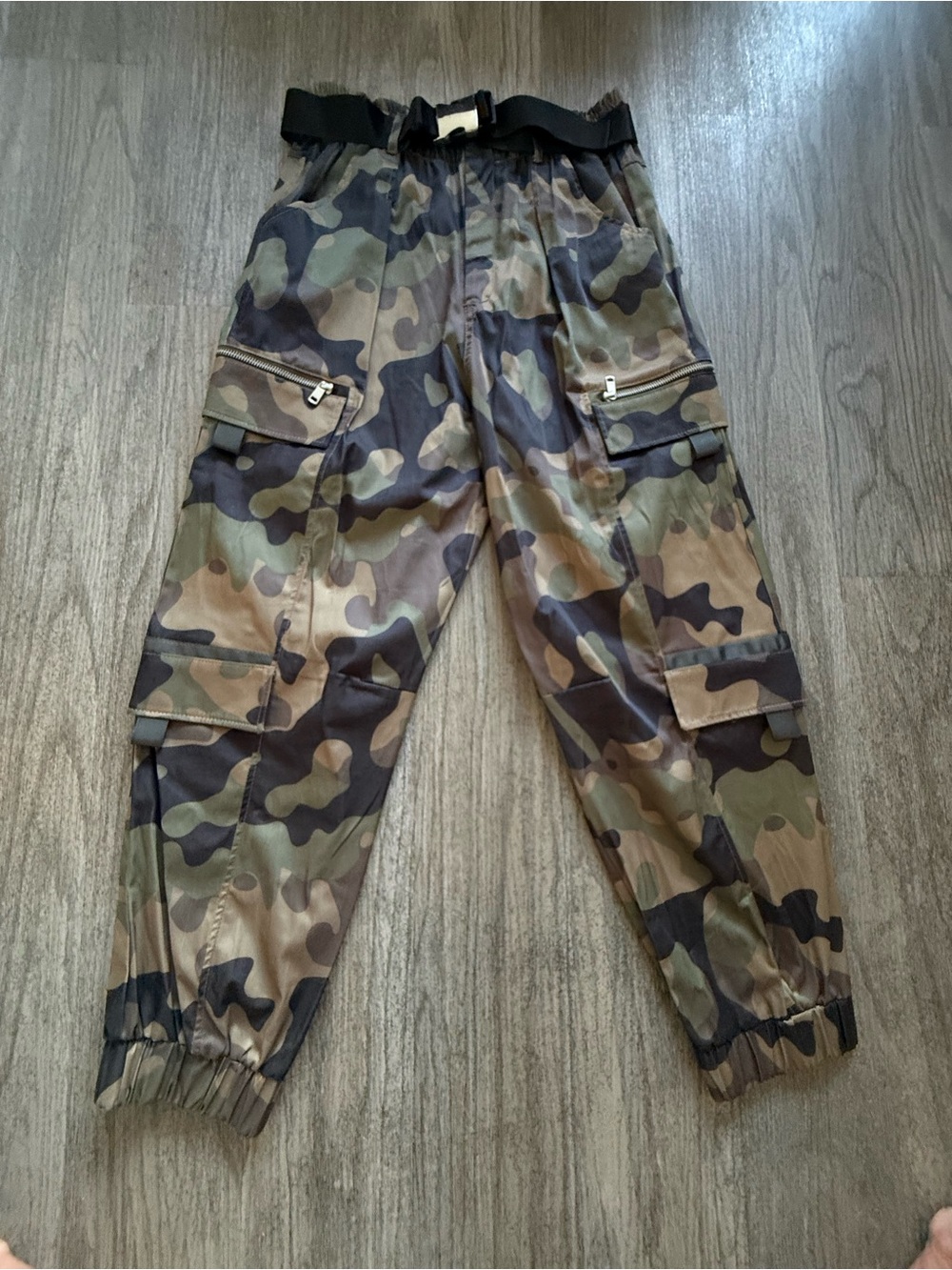 Zara Camo Cargo Jogger Pants - Green Brown Black